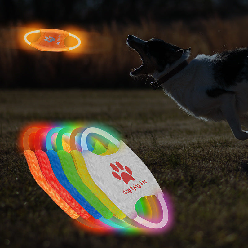 Disco Volador para Perros con Luz LED – Juguete Interactivo y de Entrenamiento, Brilla en la Oscuridad