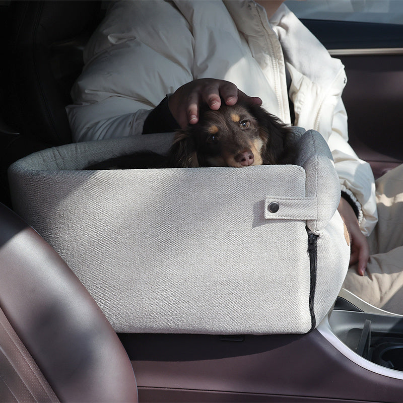 Cama-Asiento de Coche para Perros – Transportadora Portátil y Segura para Perros y Gatos Pequeños