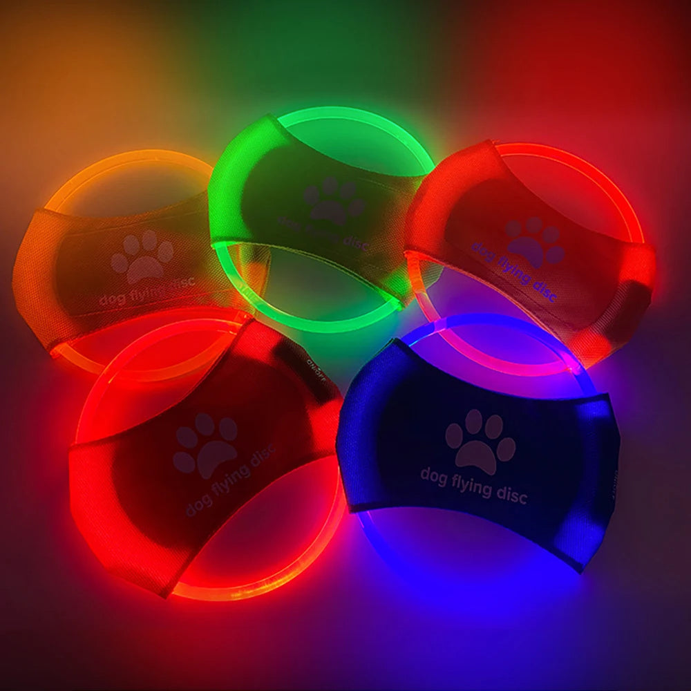 Disco Volador para Perros con Luz LED – Juguete Interactivo y de Entrenamiento, Brilla en la Oscuridad