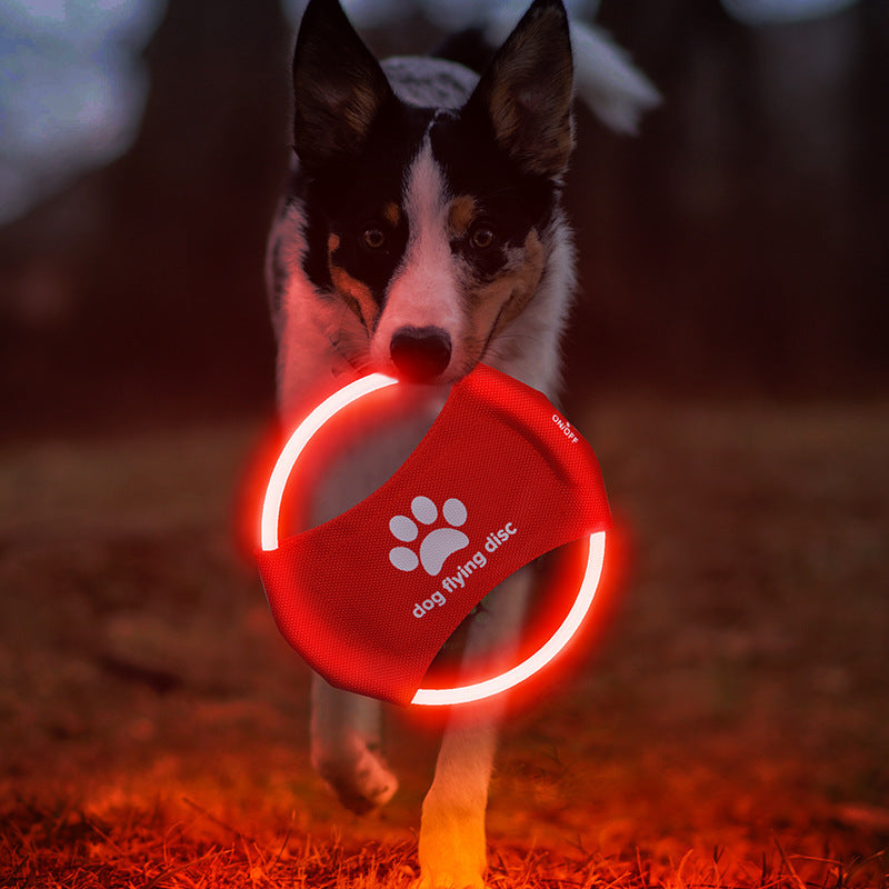 Disco Volador para Perros con Luz LED – Juguete Interactivo y de Entrenamiento, Brilla en la Oscuridad