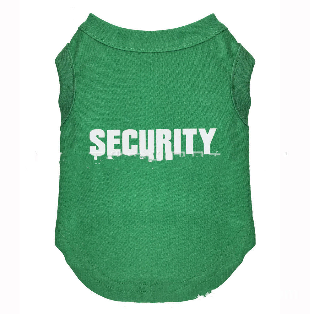 Camiseta de Perro con Estampado SECURITY