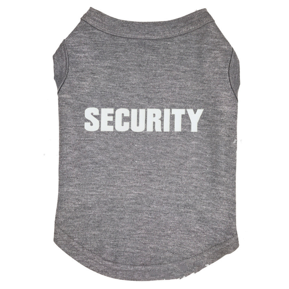 Camiseta de Perro con Estampado SECURITY