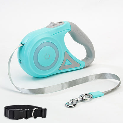 Correa Retráctil con Collar y Luz LED