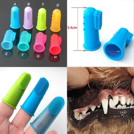 Cepillo de Dientes para Mascotas de Dedo Súper Suave