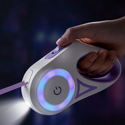 Correa Retráctil con Collar y Luz LED