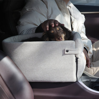 Cama-Asiento de Coche para Perros – Transportadora Portátil y Segura para Perros y Gatos Pequeños
