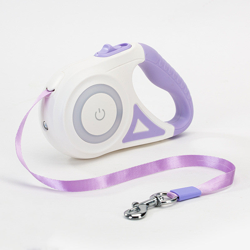 Correa Retráctil con Collar y Luz LED
