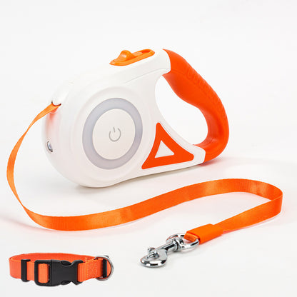 Correa Retráctil con Collar y Luz LED